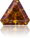 Natural Orange Diamond Triangle 0.71 ct Polished