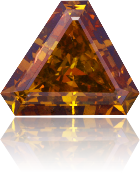 Natural Orange Diamond Triangle 0.71 ct Polished