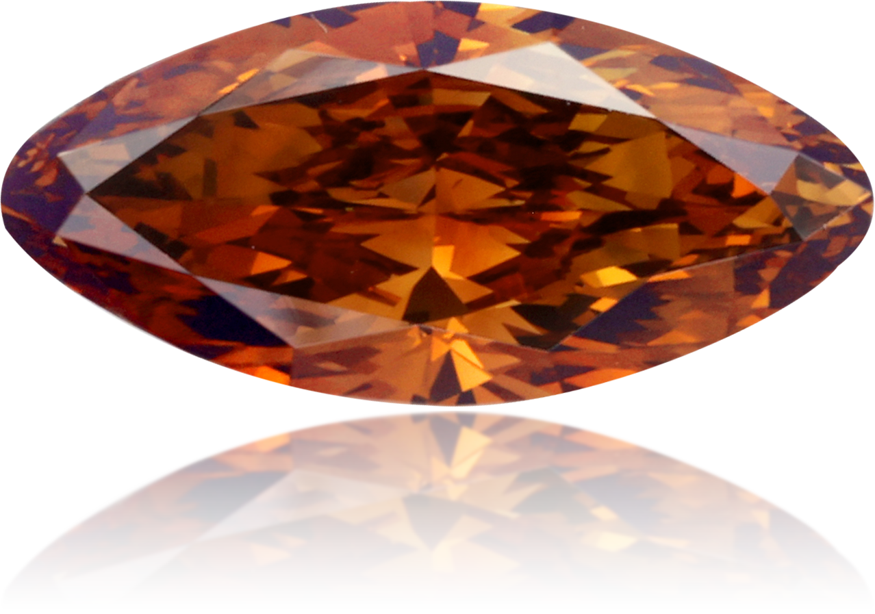Natural Orange Diamond Marquise 1.72 ct Polished