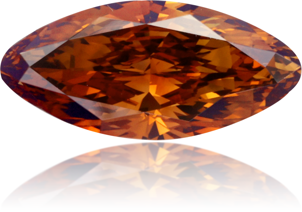 Natural Orange Diamond Marquise 1.72 ct Polished