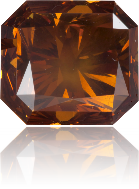 Natural Orange Diamond Rectangle 2.17 ct Polished