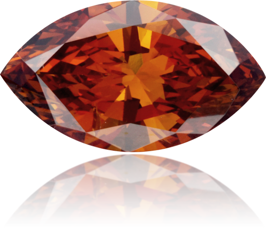 Natural Orange Diamond Marquise 1.26 ct Polished
