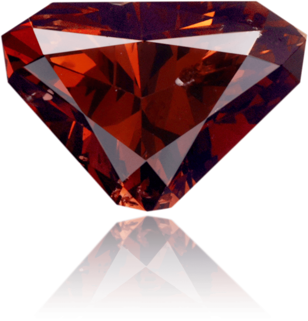 Natural Brown Diamond Triangle 1.23 ct Polished