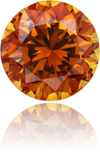 Natural Orange Diamond Round 1.29 ct Polished