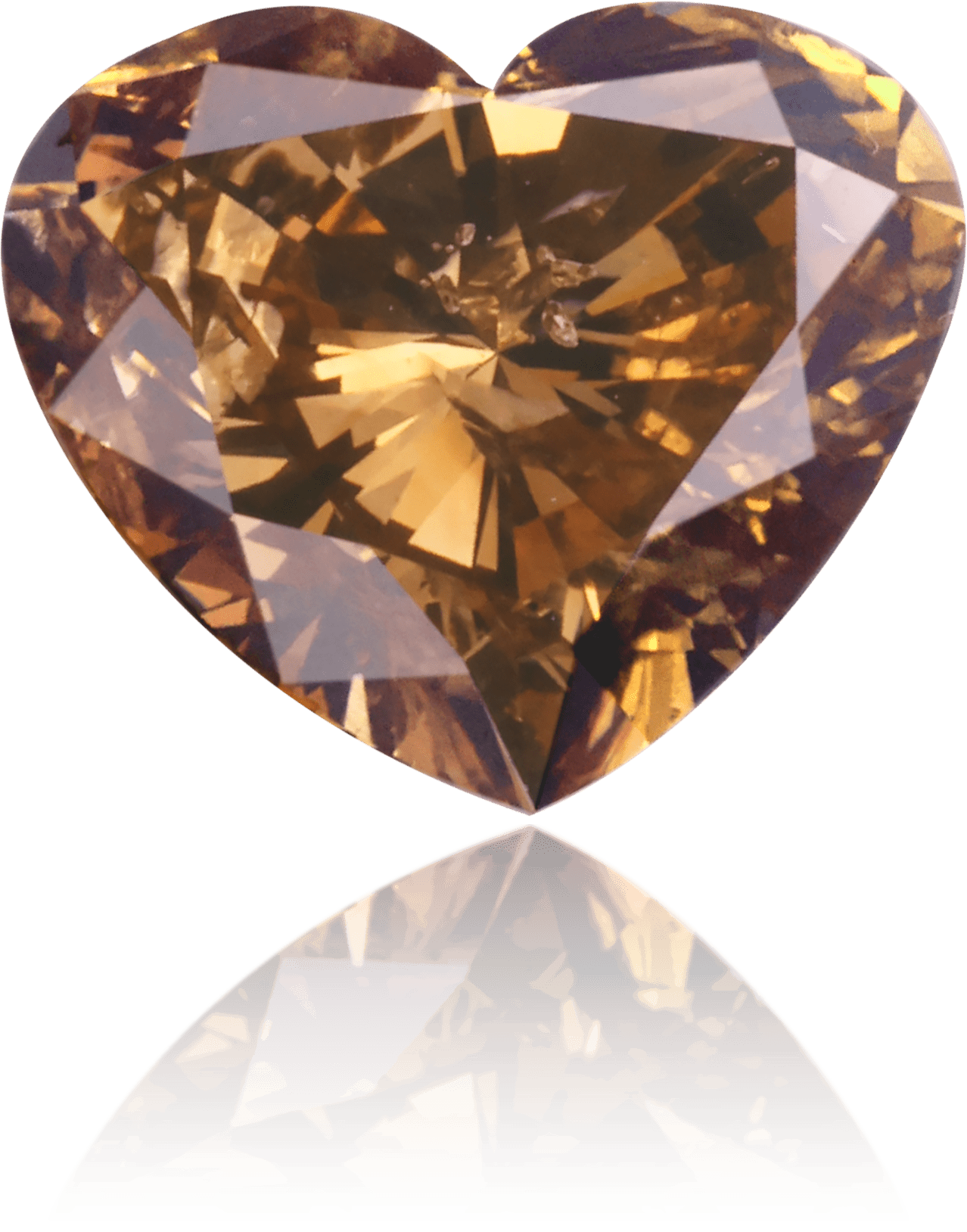 Natural Brown Diamond Heart Shape 3.22 ct Polished