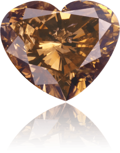 Natural Brown Diamond Heart Shape 3.22 ct Polished