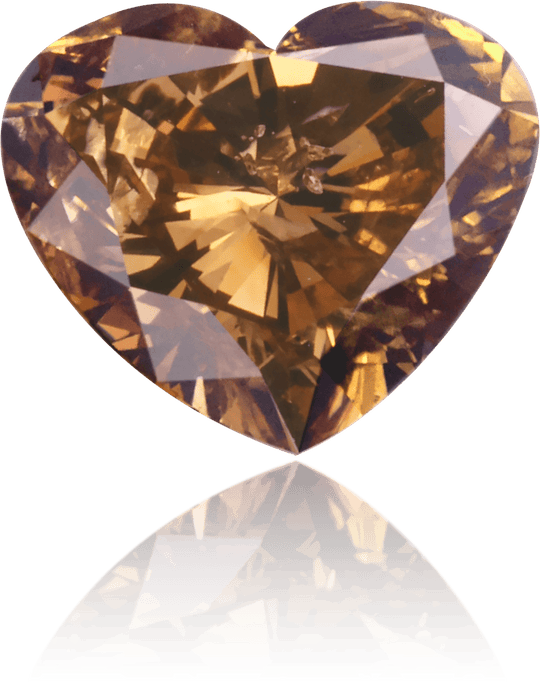 Natural Brown Diamond Heart Shape 3.22 ct Polished