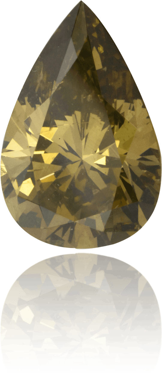 Natural Green Diamond Pear Shape 2.45 ct Polished