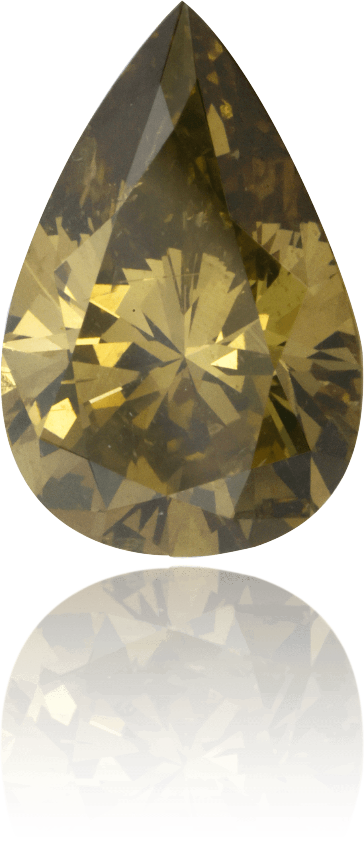 Natural Green Diamond Pear Shape 2.45 ct Polished