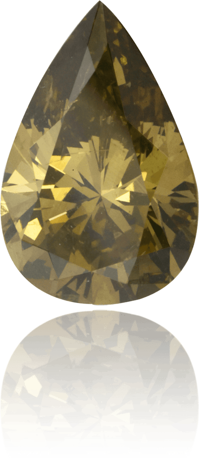 Natural Green Diamond Pear Shape 2.45 ct Polished