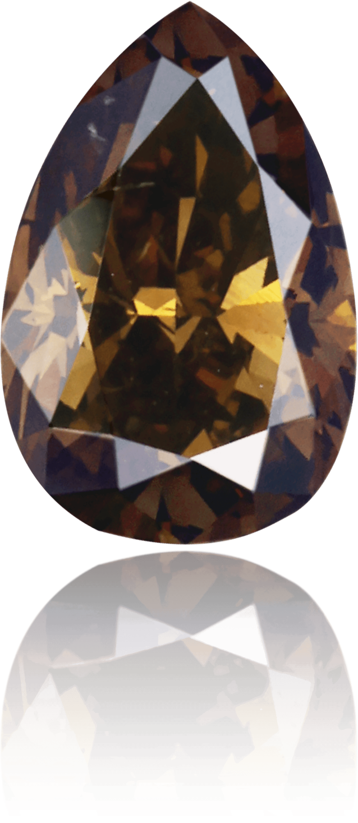 Natural Brown Diamond Pear Shape 1.02 ct Polished