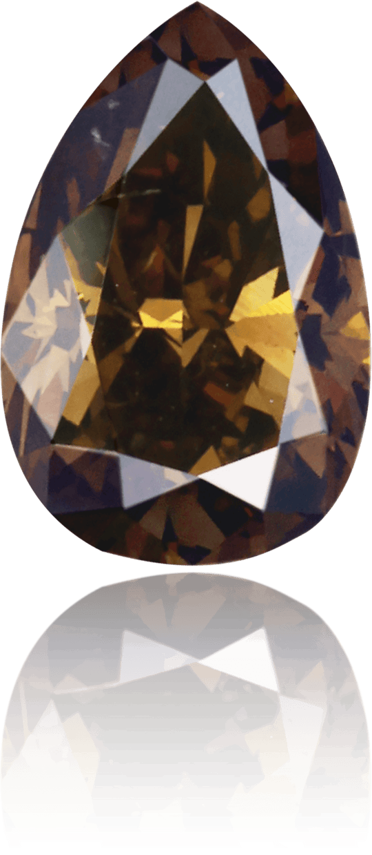 Natural Brown Diamond Pear Shape 1.02 ct Polished