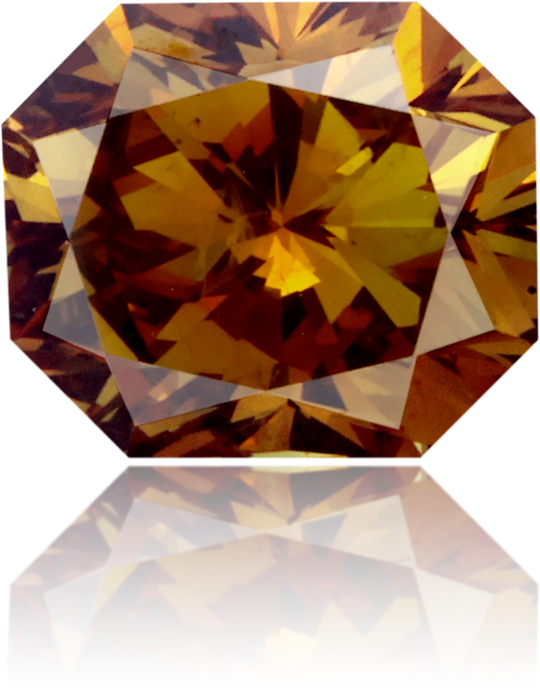 Natural Orange Diamond Rectangle 1.30 ct Polished