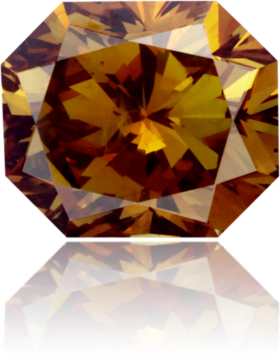 Natural Orange Diamond Rectangle 1.30 ct Polished