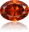 Natural Orange Diamond Oval 1.32 ct Polished