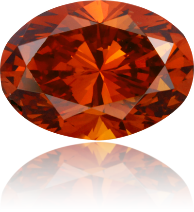 Natural Orange Diamond Oval 1.32 ct Polished