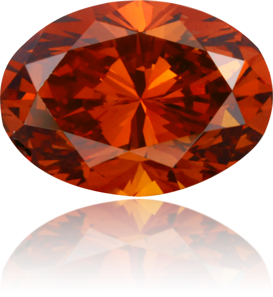 Natural Orange Diamond Oval 1.32 ct Polished