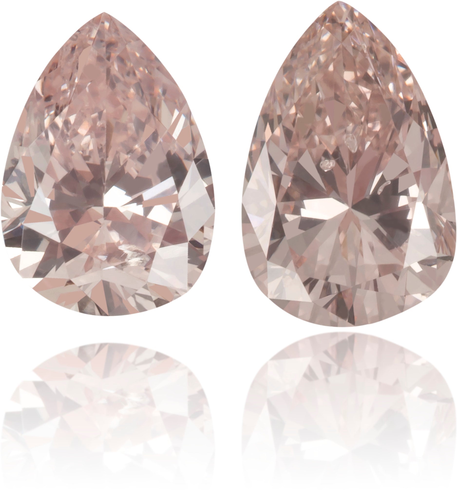 Natural Pink Diamond Pear Shape 0.74 ct set