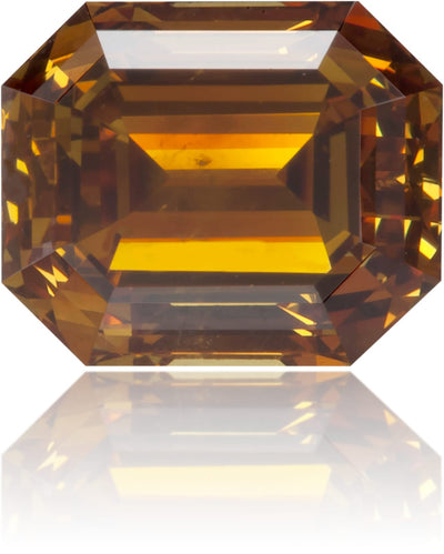 Natural Orange Diamond Rectangle 0.86 ct Polished