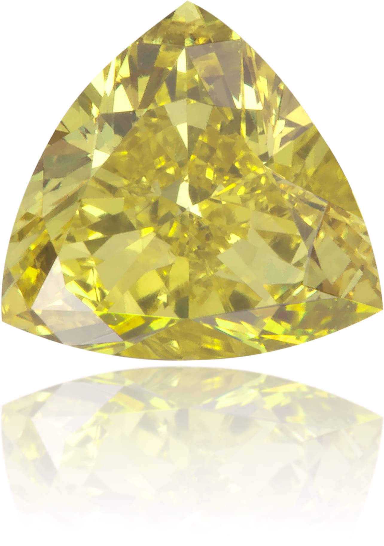 Natural Yellow Diamond Triangle 0.58 ct Polished