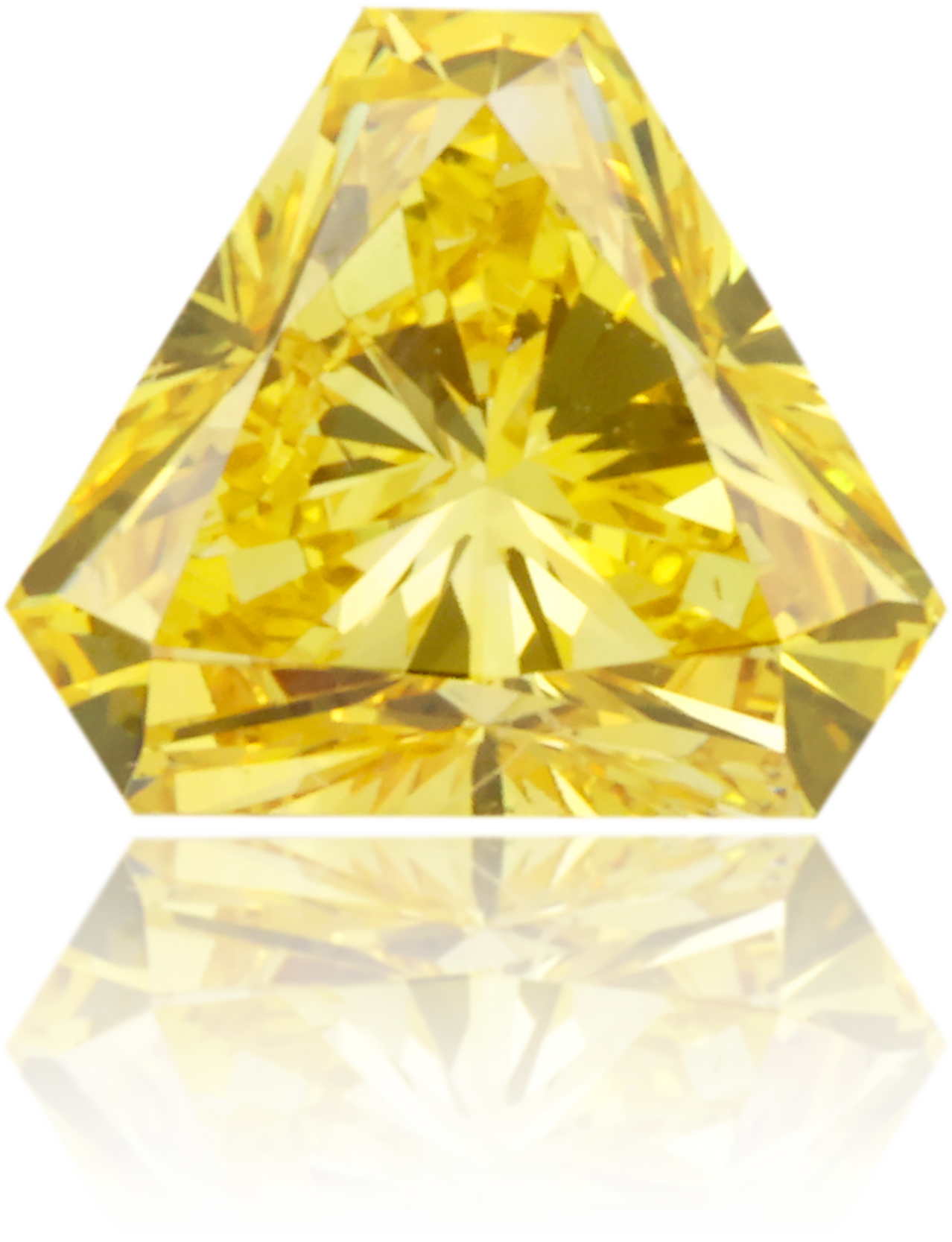 Natural Yellow Diamond Triangle 0.66 ct Polished