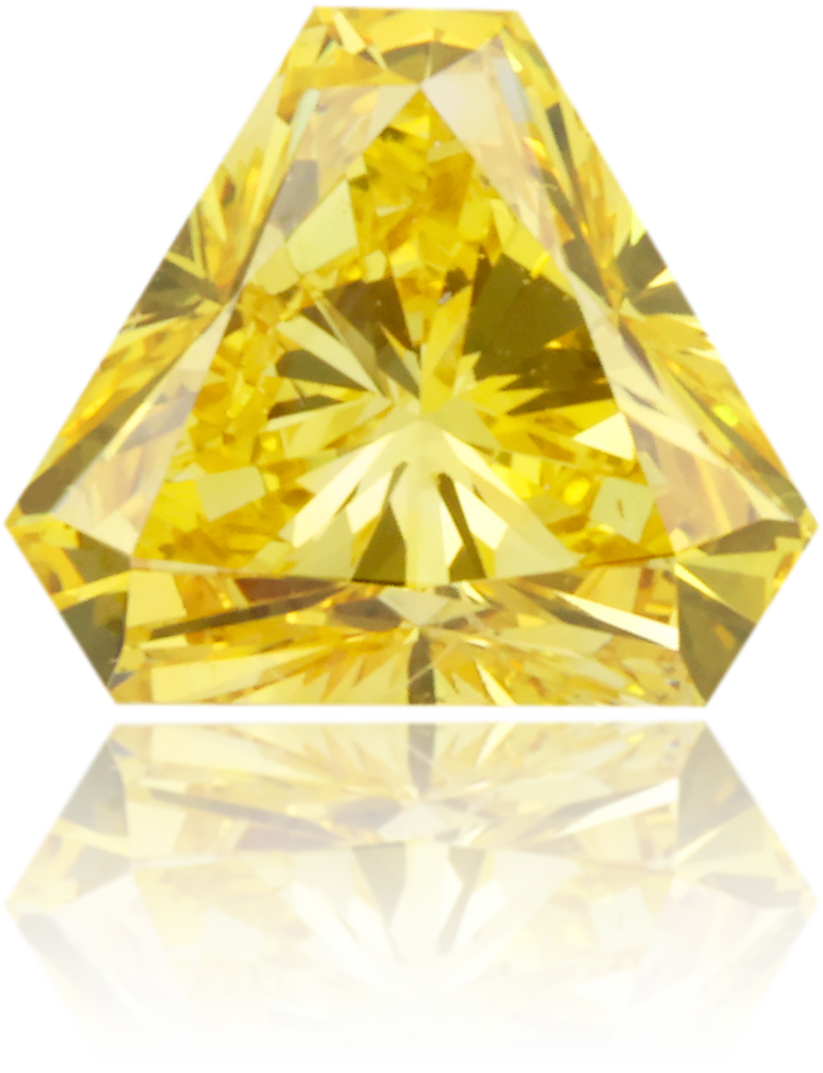 Natural Yellow Diamond Triangle 0.66 ct Polished