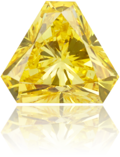 Natural Yellow Diamond Triangle 0.66 ct Polished