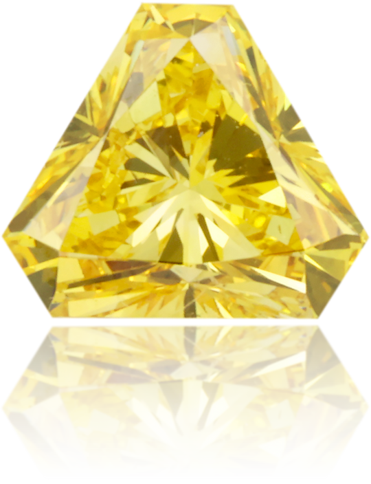 Natural Yellow Diamond Triangle 0.66 ct Polished