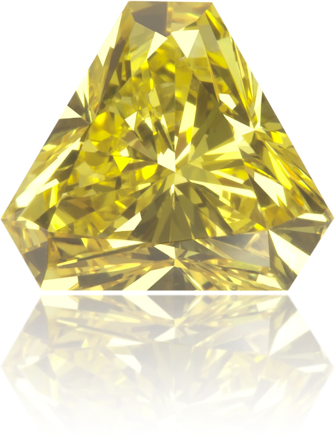 Natural Yellow Diamond Triangle 0.66 ct Polished