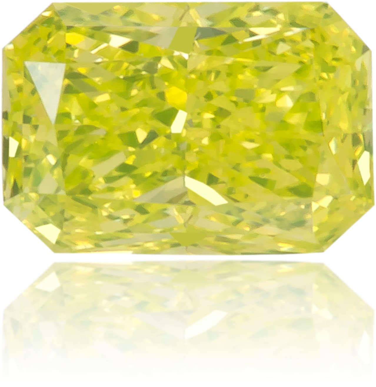 Natural Green Diamond Rectangle 0.16 ct Polished