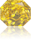 Natural Yellow Diamond Rectangle 0.54 ct Polished