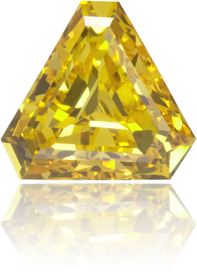 Natural Yellow Diamond Triangle 0.42 ct Polished