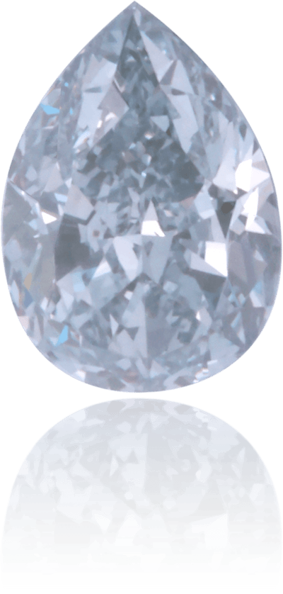 Natural Blue Diamond Pear Shape 0.33 ct Polished