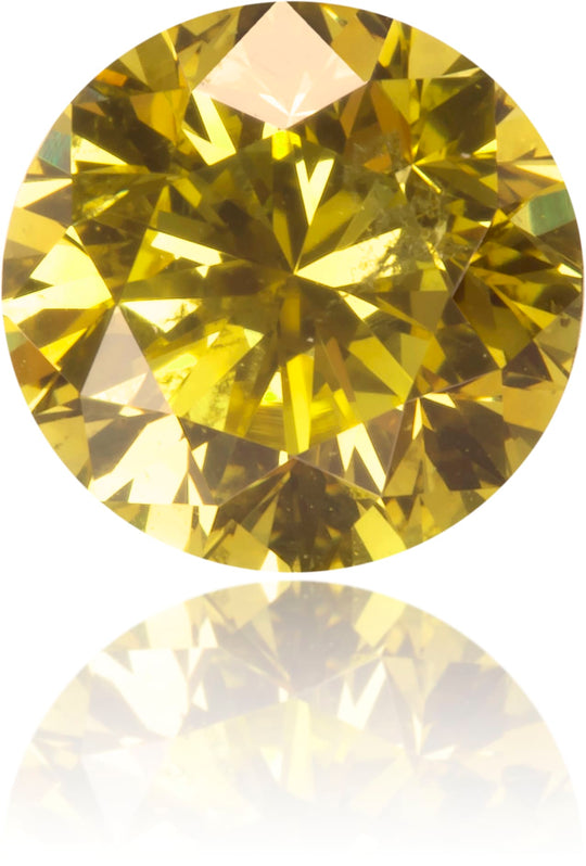 Natural Yellow Diamond Round 0.75 ct Polished