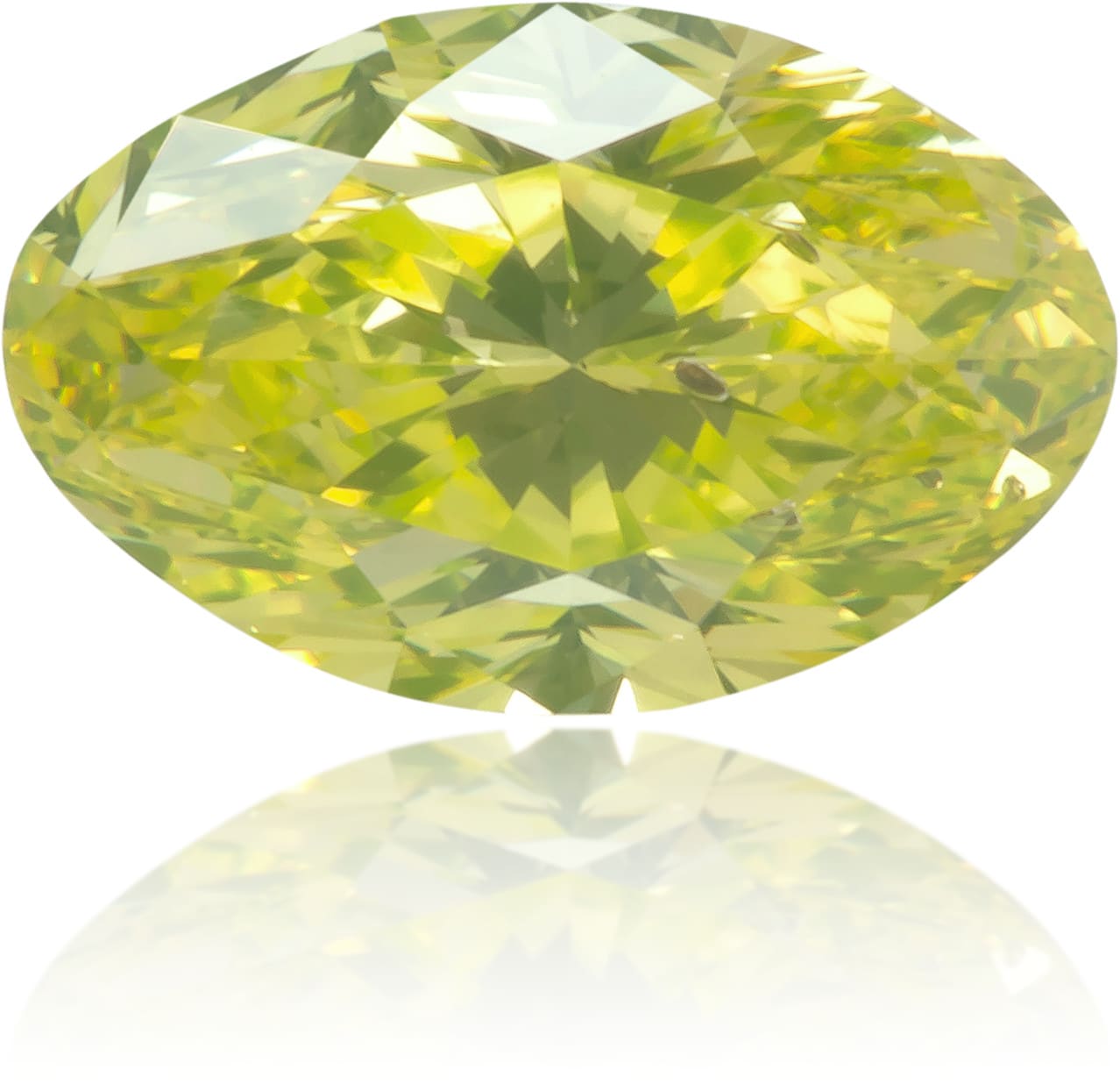 Natural Yellow Diamond Oval 0.55 ct Polished