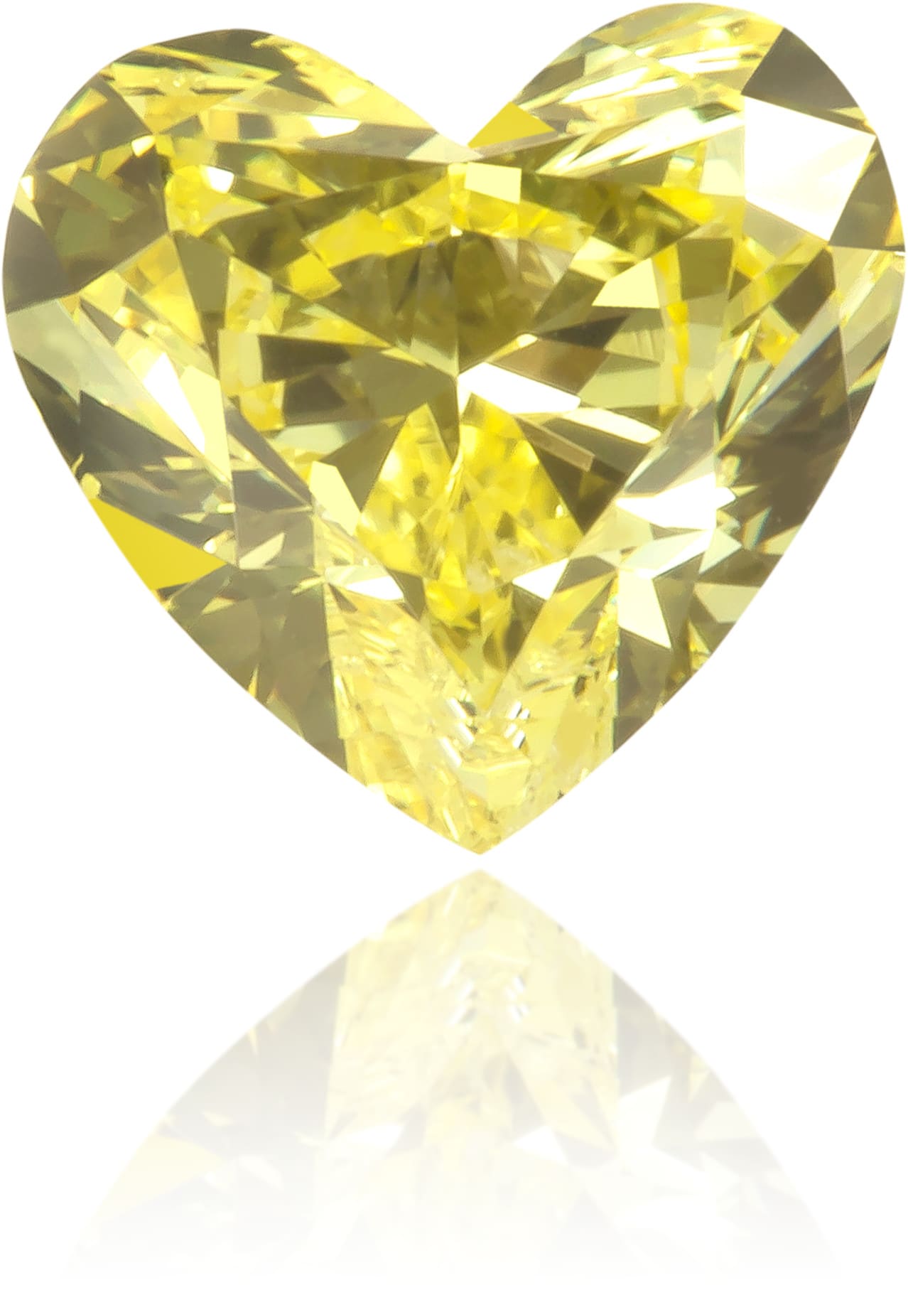Natural Yellow Diamond Heart Shape 0.55 ct Polished