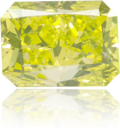 Natural Yellow Diamond Rectangle 0.57 ct Polished