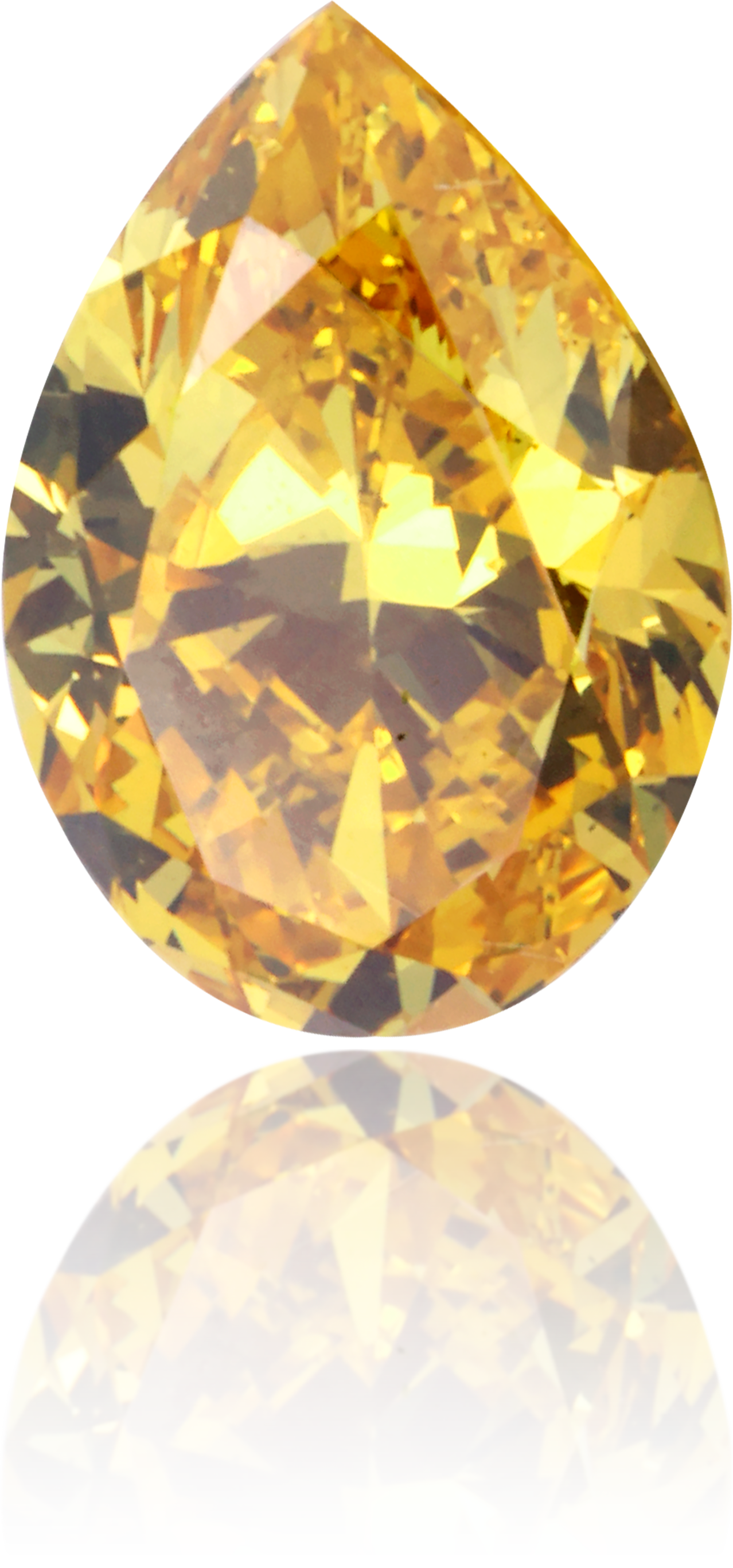 Natural Yellow Diamond Pear Shape 0.64 ct Polished