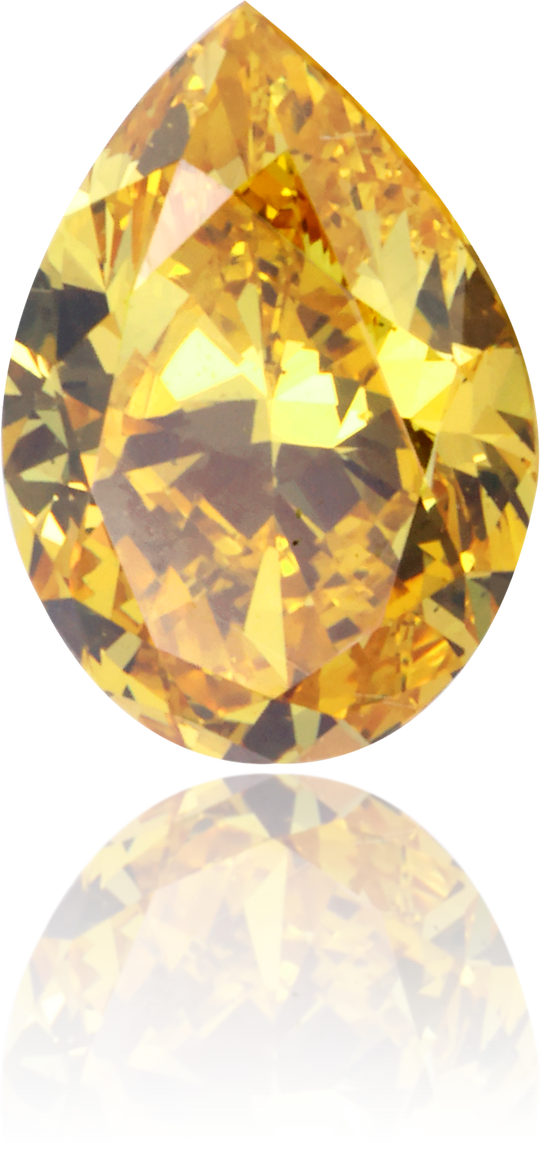 Natural Yellow Diamond Pear Shape 0.64 ct Polished