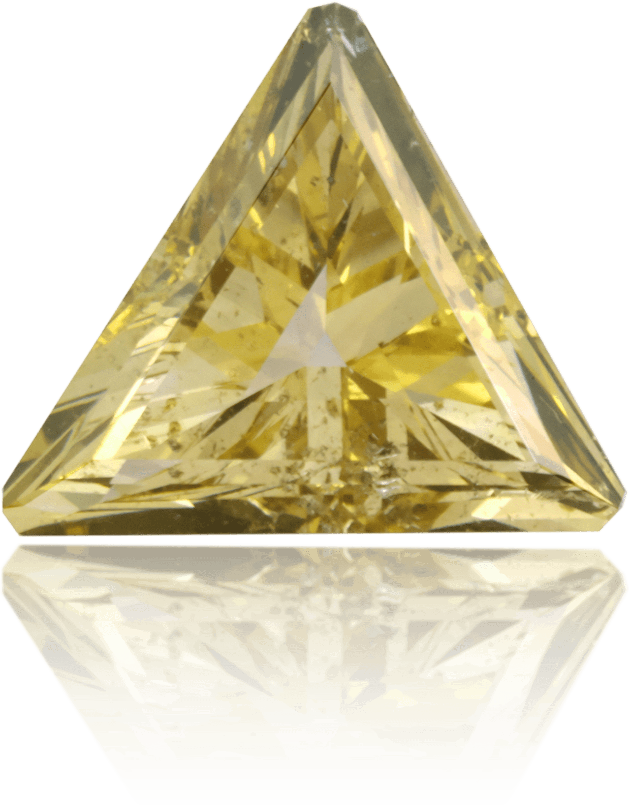 Natural Green Diamond Triangle 0.85 ct Polished