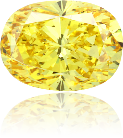 Natural Yellow Diamond Oval 1.47 ct Polished