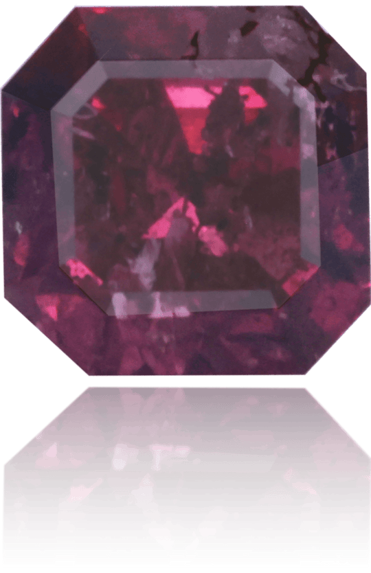 Natural Purple Diamond Square 0.62 ct Polished