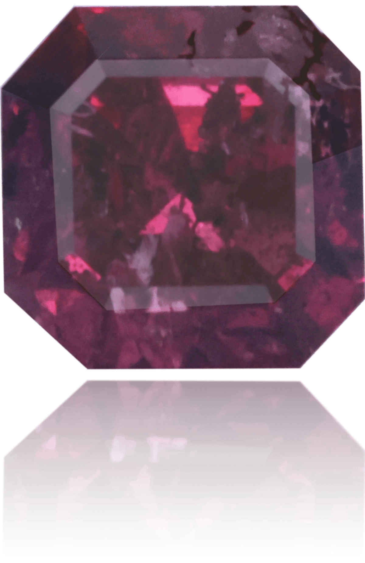 Natural Purple Diamond Square 0.62 ct Polished