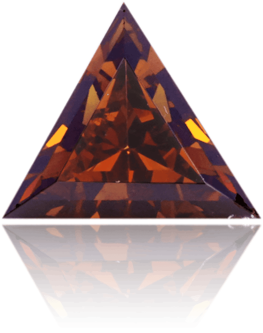 Natural Brown Diamond Triangle 0.92 ct Polished