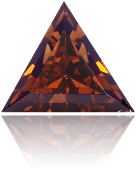 Natural Brown Diamond Triangle 0.92 ct Polished