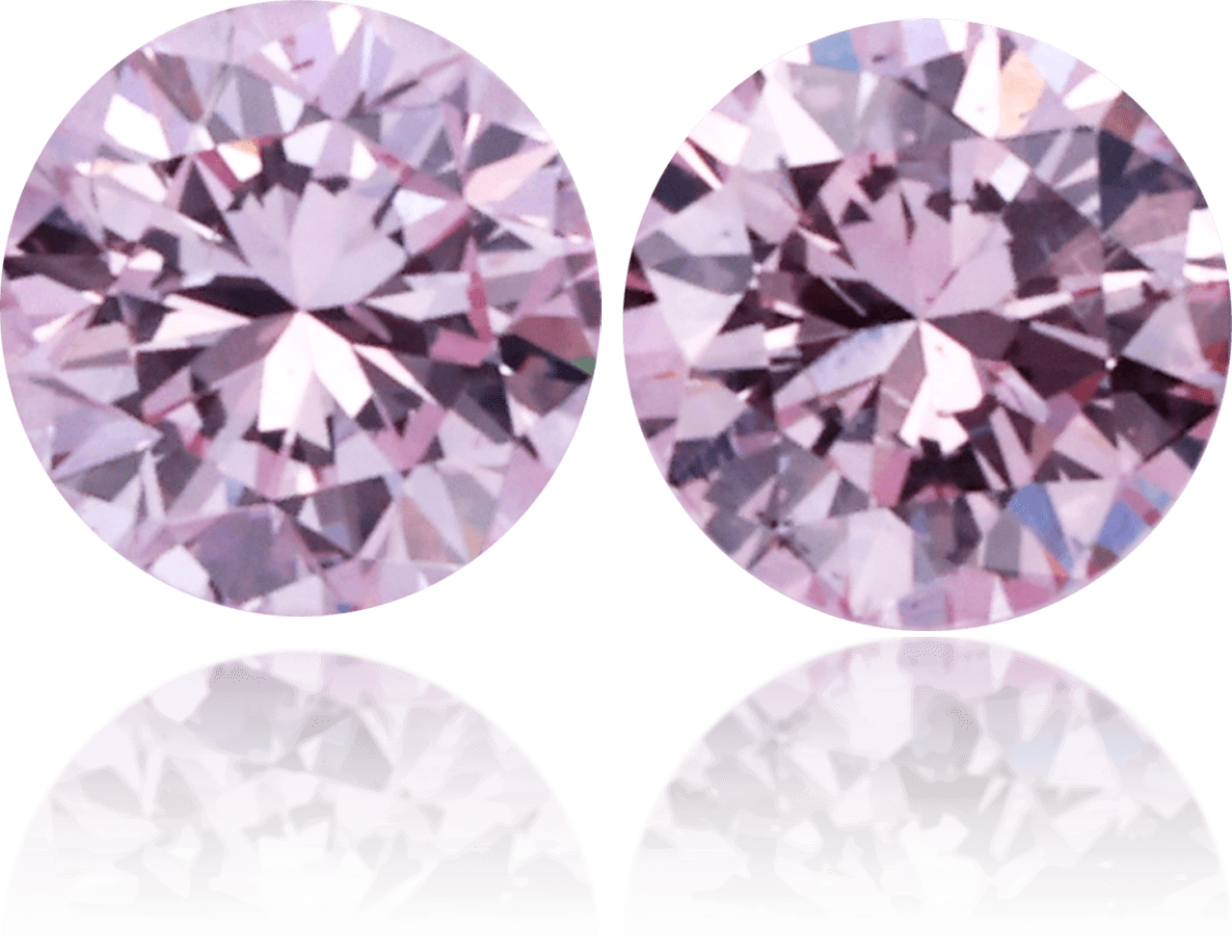 Natural Purple Diamond Round 0.20 ct set