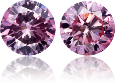 Natural Purple Diamond Round 0.23 ct set