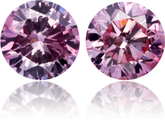 Natural Purple Diamond Round 0.23 ct set