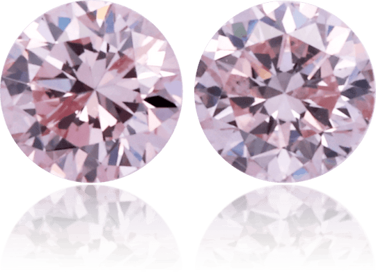 Natural Pink Diamond Round 0.22 ct set
