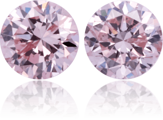 Natural Pink Diamond Round 0.22 ct set